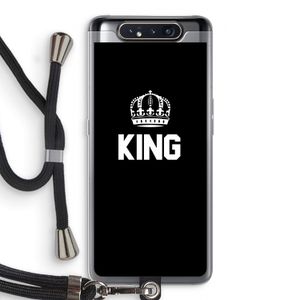 King zwart: Samsung Galaxy A80 Transparant Hoesje met koord