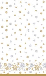 Tafellaken Snow Glitter White cel 138 x 280 cm - Duni