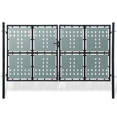 Poort enkel 300x250 cm zwart