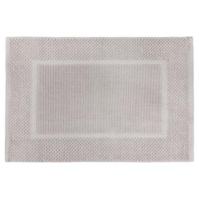 Differnz Basics badmat 100% katoen - geschikt voor vloerverwarming - 50 x 80 cm - steengrijs