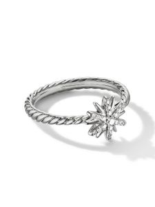 David Yurman bague Petite Starburst en argent sterling pavée de diamants (10 mm)