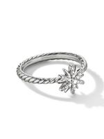 David Yurman bague Petite Starburst en argent sterling pavée de diamants (10 mm)