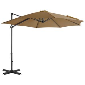 VidaXL Parasol met draagbare voet taupe