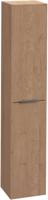 Saqu Lima hoge kast met grafiet greep 35x32x180cm toffee