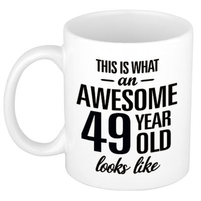 Awesome 49 year cadeau mok / beker 300 ml