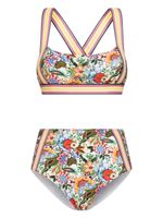 ETRO bikini à imprimé Bouquet - Bleu