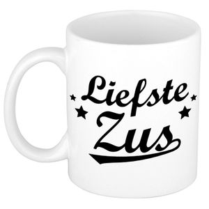 Liefste zus cadeau mok / beker sterren 300 ml   -