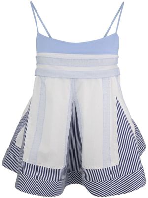 Simkhai haut en coton à rayures - Bleu