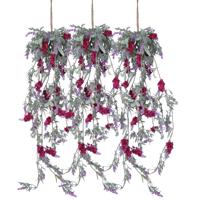 Decoris Lavendel Bloemen slinger - 3x stuks - Licht paars - kunstplanten - 80 cm