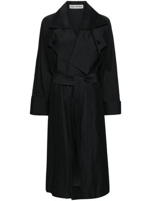 Issey Miyake manteau long Shaped Membrane - Noir