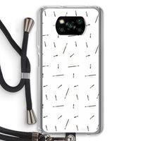 Hipster stripes: Xiaomi Poco X3 Pro Transparant Hoesje met koord