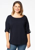 Yoek Shirt roll-up sleeves ORGANIC | Blauw | Maat 38/40