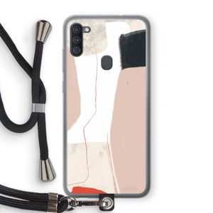 Lava: Samsung Galaxy A11 Transparant Hoesje met koord