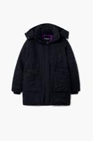 Gewatteerde jas met textuur - BLACK - S