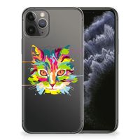 Apple iPhone 11 Pro Telefoonhoesje met Naam Cat Color - thumbnail