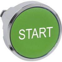 Schneider Electric ZB4BA333 ZB4BA333 Terugstelbaar (Ø) 22 mm START Chroom, Groen 1 stuk(s)