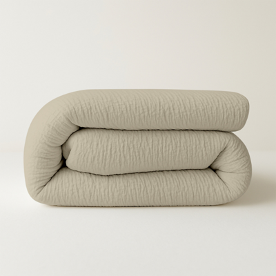 Wasbaar Easy Dekbed Zonder Overtrek - Zonder Overtrek Mousseline Zand - Exclusief Kussensloop - 240x200 Cm (Lits-Jumeaux) - Zydante 300 Gram Per M² - Dekbed-Discounter.nl