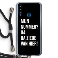 Da ziede van hier - Zwart: Samsung Galaxy A20s Transparant Hoesje met koord