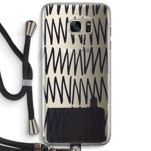 Marrakech Zigzag: Samsung Galaxy S7 Edge Transparant Hoesje met koord