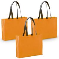 Draagtas / goodie- 4x stuks -bag / schoudertas / boodschappentas - oranje - 40 x 32 x 11 cm