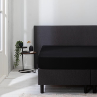 Hoeslaken - Luna Stretch - 2-PACK - 160x200cm - Zwart - Luna Bedding - Dekbed-Discounter.nl