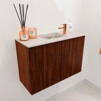 Toiletmeubel Mondiaz Joya Dlux | 60 cm | Meubelkleur Ruby | Faye wastafel Nata Wasbak Midden | 1 kraangat