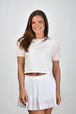 Sporty & Rich t-shirt Wellness Club Flocked TO084620010WH55 white/pink dolphin