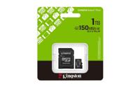 Kingston Technology 1TB microSDXC Canvas Select Plus Gen3 150MB/s A1 kaart + adapter Kingston Technology 1TB microSDXC Canvas Select Plus Gen3 150MB/s A1 kaart + adapter