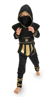 Ninja Verkleedpak Kind Zwart/Goud