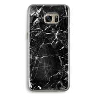 Zwart Marmer 2: Samsung Galaxy S7 Edge Transparant Hoesje - thumbnail