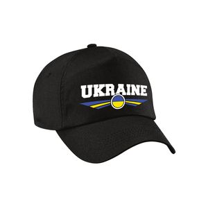 Oekraine / Ukraine landen pet / baseball cap zwart kinderen