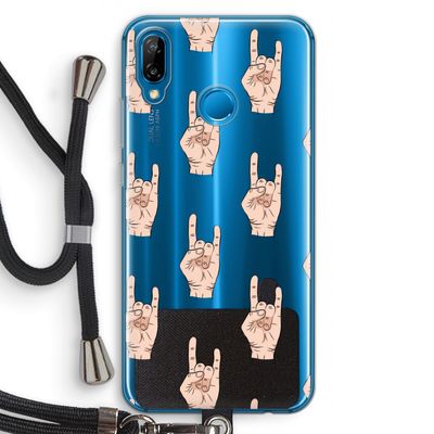 Rock: Huawei P20 Lite Transparant Hoesje met koord