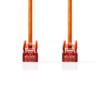 Nedis CAT6 Netwerkkabel | RJ45 Male | RJ45 Male | S/FTP | 1.00 m | Rond | LSZH | Oranje | Label - CCGL85221OG10