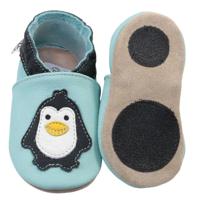 Hobea babyslofjes extra antislip Pinguin hellblau-26-27
