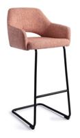 Jesper Home Barkruk 'Yanai' Arch Black, kleur Pink Punch (zithoogte 75cm)