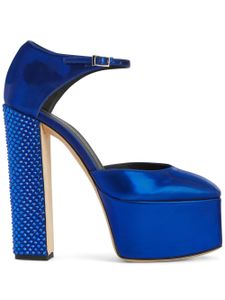 Giuseppe Zanotti escarpins Bebe Pixel à plateforme - Bleu