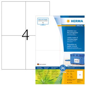 HERMA 10734 printeretiket Wit Zelfklevend printerlabel