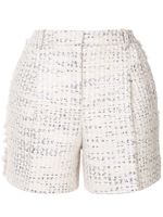 Zuhair Murad short en tweed à effet métallisé - Blanc