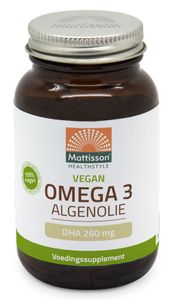 Mattisson HealthStyle Vegan Omega 3 Algenolie DHA 260mg Capsules