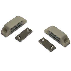 10x stuks magneetsnapper / magneetsnappers met metalen sluitplaat wit 6 x 3,8 x 1,6 cm