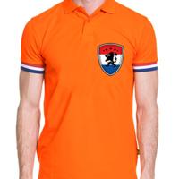 EK / WK supporter poloshirt - heren - oranje schild - Leeuw - Koningsdag - grote maat