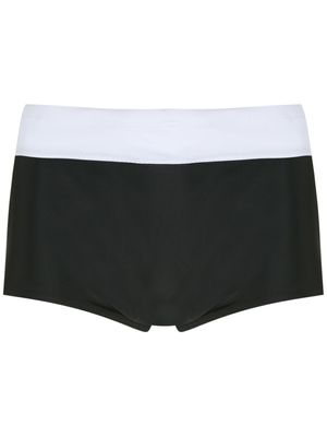 Amir Slama short de bain bicolore à design à empiècements - Noir