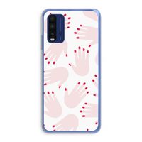 Hands pink: Xiaomi Redmi 9T Transparant Hoesje