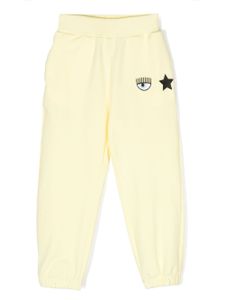 Chiara Ferragni Kids pantalon de jogging à logo imprimé - Jaune