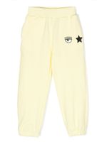 Chiara Ferragni Kids pantalon de jogging à logo imprimé - Jaune