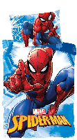 Spiderman Peuterdekbedovertrek city - 100 x 135 cm - Katoen blauw