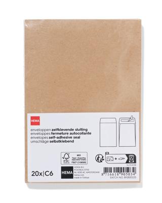 HEMA Enveloppen C6 - 20 Stuks