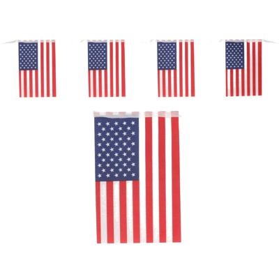 Land Amerika/USA vlaggetjes - slinger/vlaggenlijn - 4.50 meter - versiering