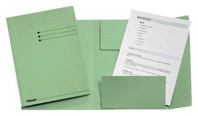 Dossiermap Esselte A4 3 kleppen manilla 275gr groen