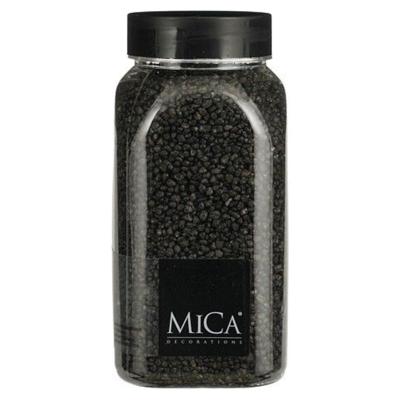 Mica Decorations decoratie stenen/granulaat - 650ml - antraciet - hobby steentjes